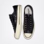 Converse Chuck 70 Luxe Leather Low Top in Black/Black/Egret