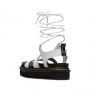 Dr. Martens Nartilla Women's Leather Gladiator Sandals in White Hydro
