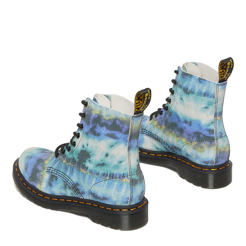 Dr. Martens 1460 Pascal Tie Dye Leather Lace Up Boots in Blue  Dr.Martens Canada