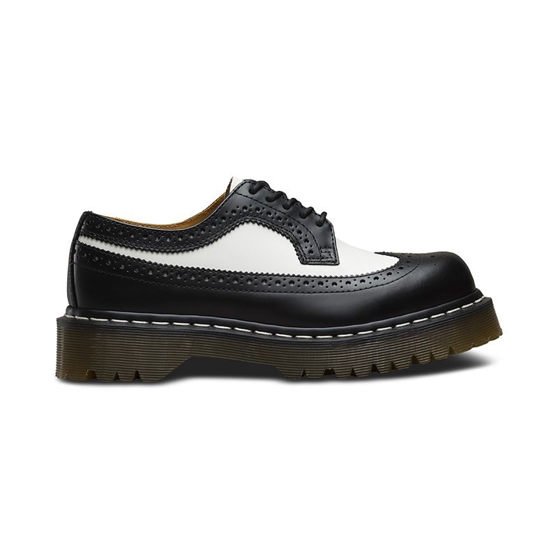 Dr. Martens 3989 Brogue Bex Sole in Black & White Smooth | Dr.Martens ...