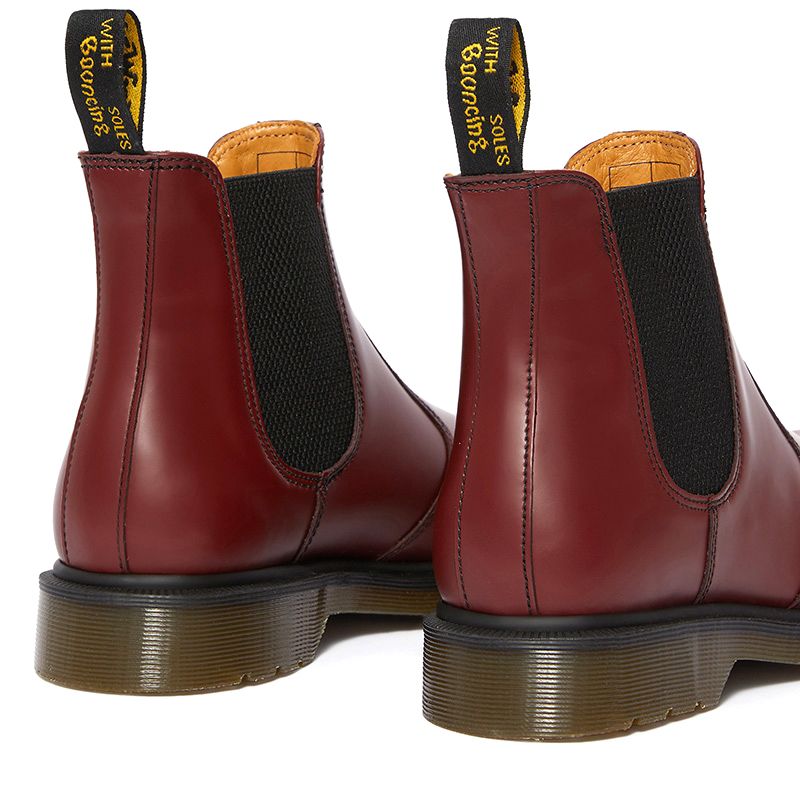 Dr. Martens 2976 Smooth Leather Chelsea Boots in Cherry Red Smooth | Dr ...