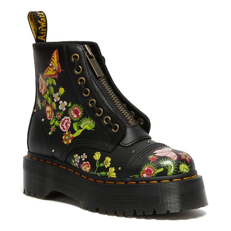 Dr. Martens 1490 Floral Bloom Hi shops Calf Smooth Leather Ladys Boots.