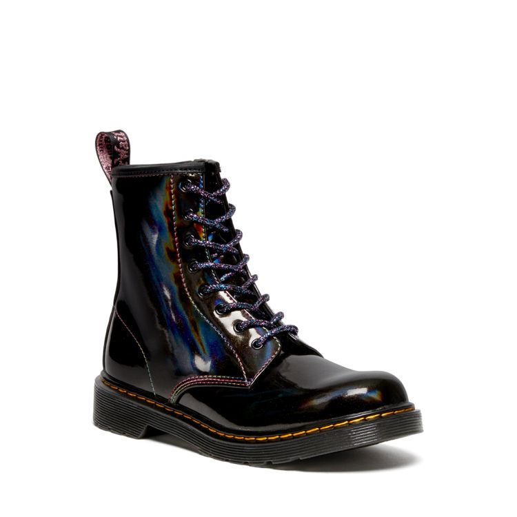 Dr. Martens Youth 1460 Lace Up Boots in Black Union Jack Boots Canada