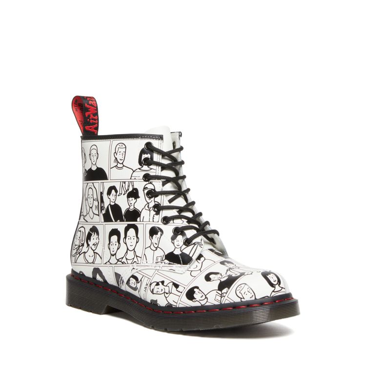 Dr martens black white shoes best sale