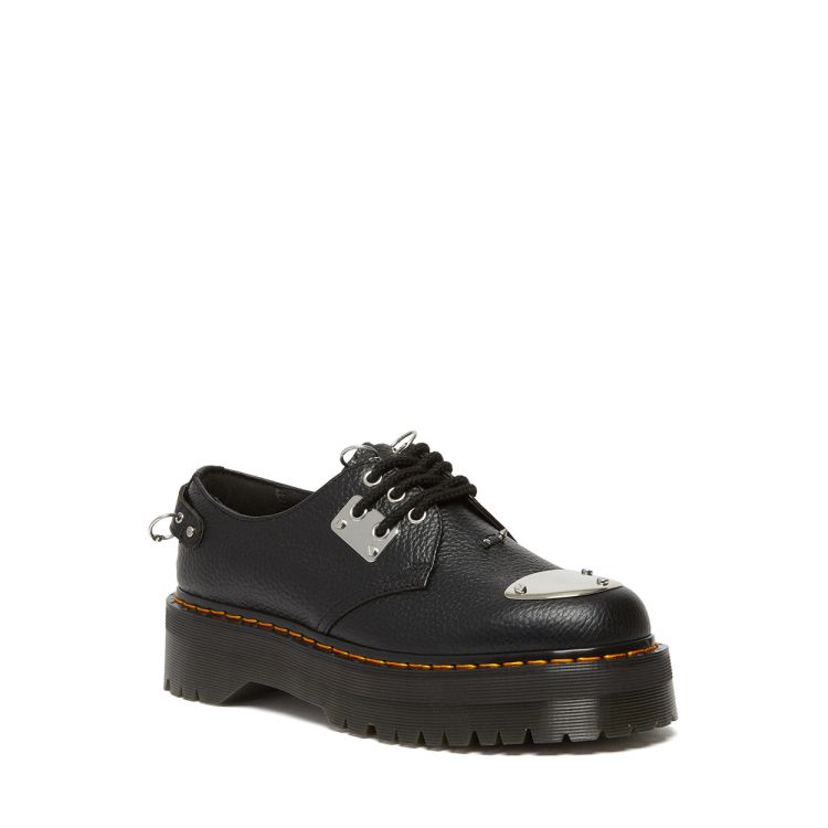 Dr. Martens 1461 Piercing Milled Nappa Leather Platform Shoes in Black ...