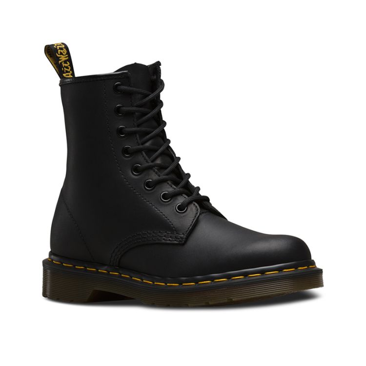 Dr. Martens 1460 Greasy Leather Lace Up Boots in Black Greasy | Union ...