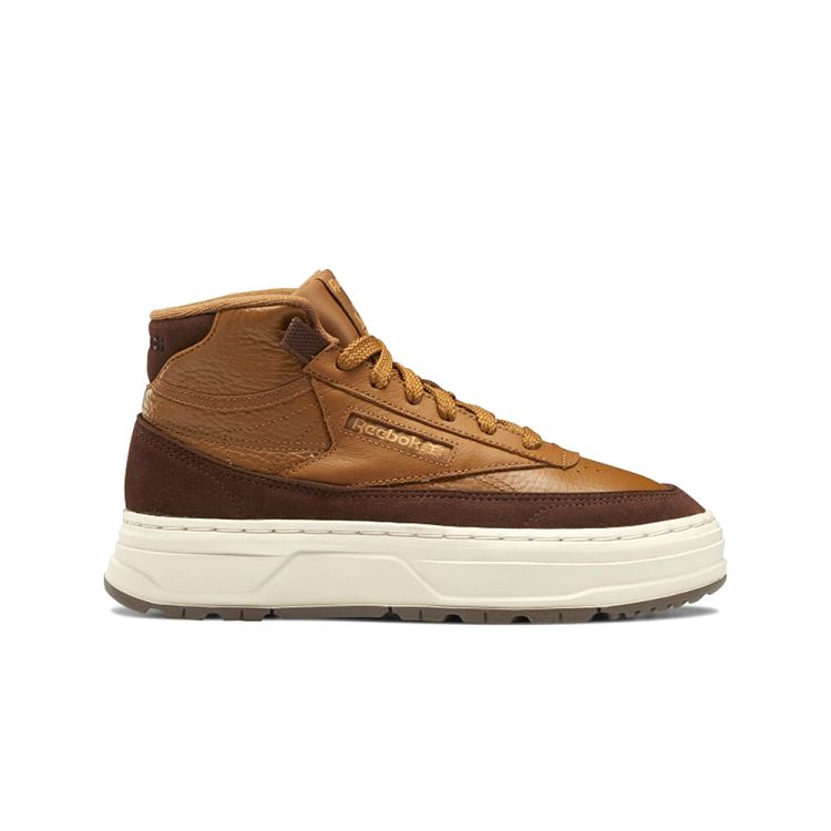 Reebok Club C Geo Mid Women s Shoes in Wild Brown Brush Brown True Beige Union Jack Boots Canada