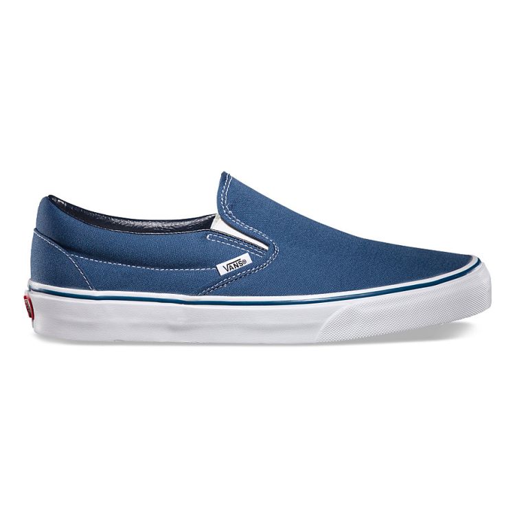 Navy blue discount vans slip ons